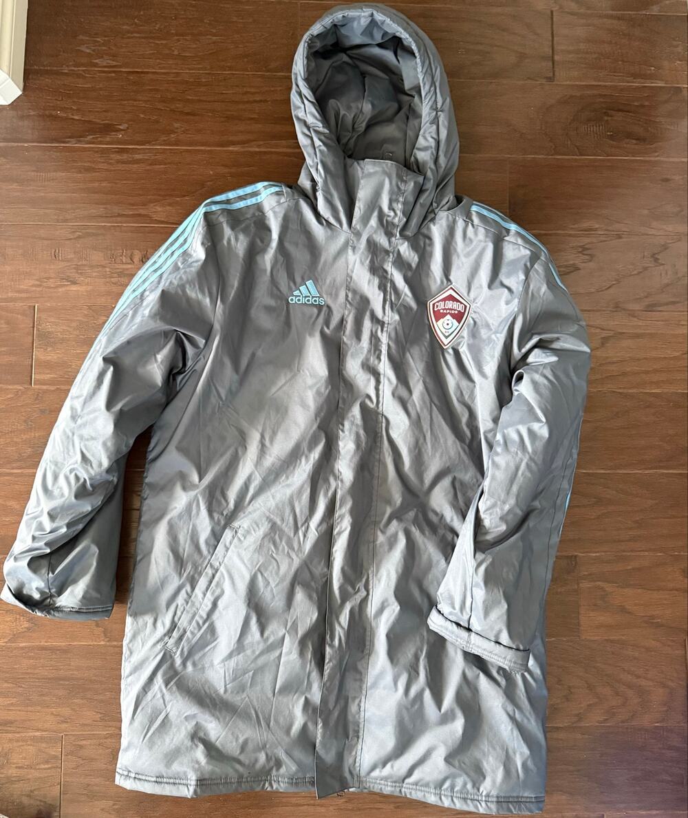 Adidas Colorado Rapids Gray Winter Coat Medium